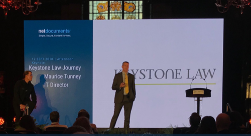 Maurice on stage at ndElevate EMEA